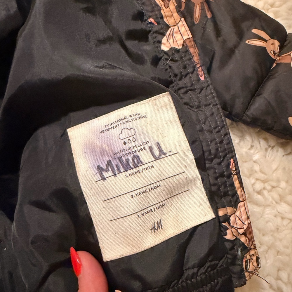 H&M Black puffer with rabbit ballerinas - Picture 4 of 5